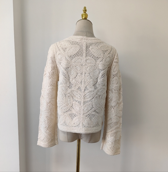 Sezane Nora Cardigan In Ecru - Picture 8 of 15